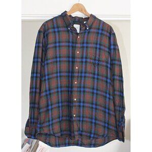 Chaps Ralph Lauren - Mens Button Down Flannel Shirt w/Pocket Emblem, Lrg Oversiz